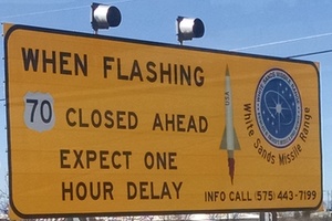 Warning Sign in Alamogordo