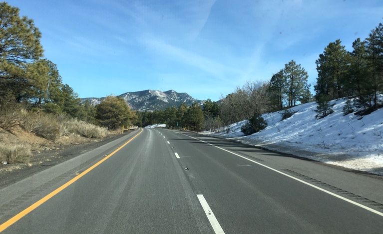 Snow at 7400 Feet West of Flagstaff