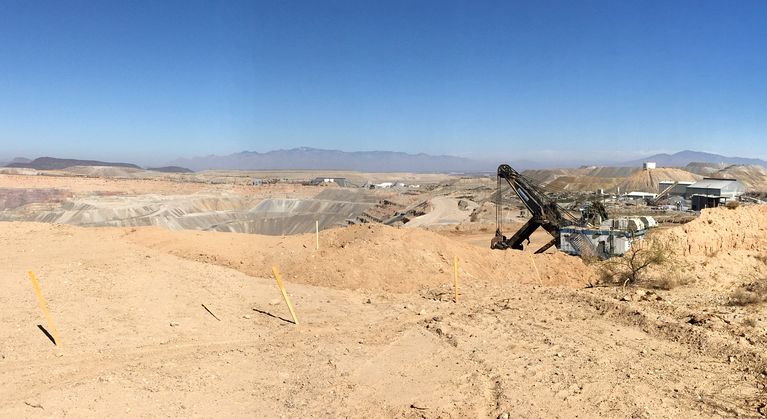 Open Pit Copper Mine and Shovel