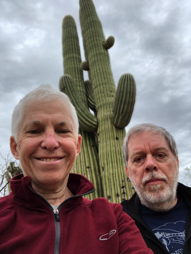 Your Guides and a Pair of Saguaros